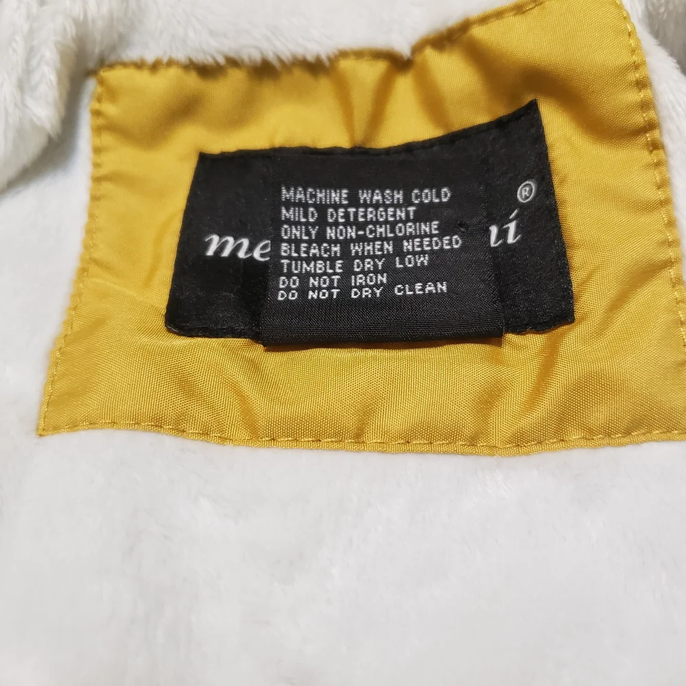Me Jane Mini Mustard Yellow Quilted Puffer Jacket Faux Fur Lined 3T
